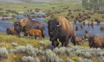 rhinoceros An American Migration animals Oil Paintings
